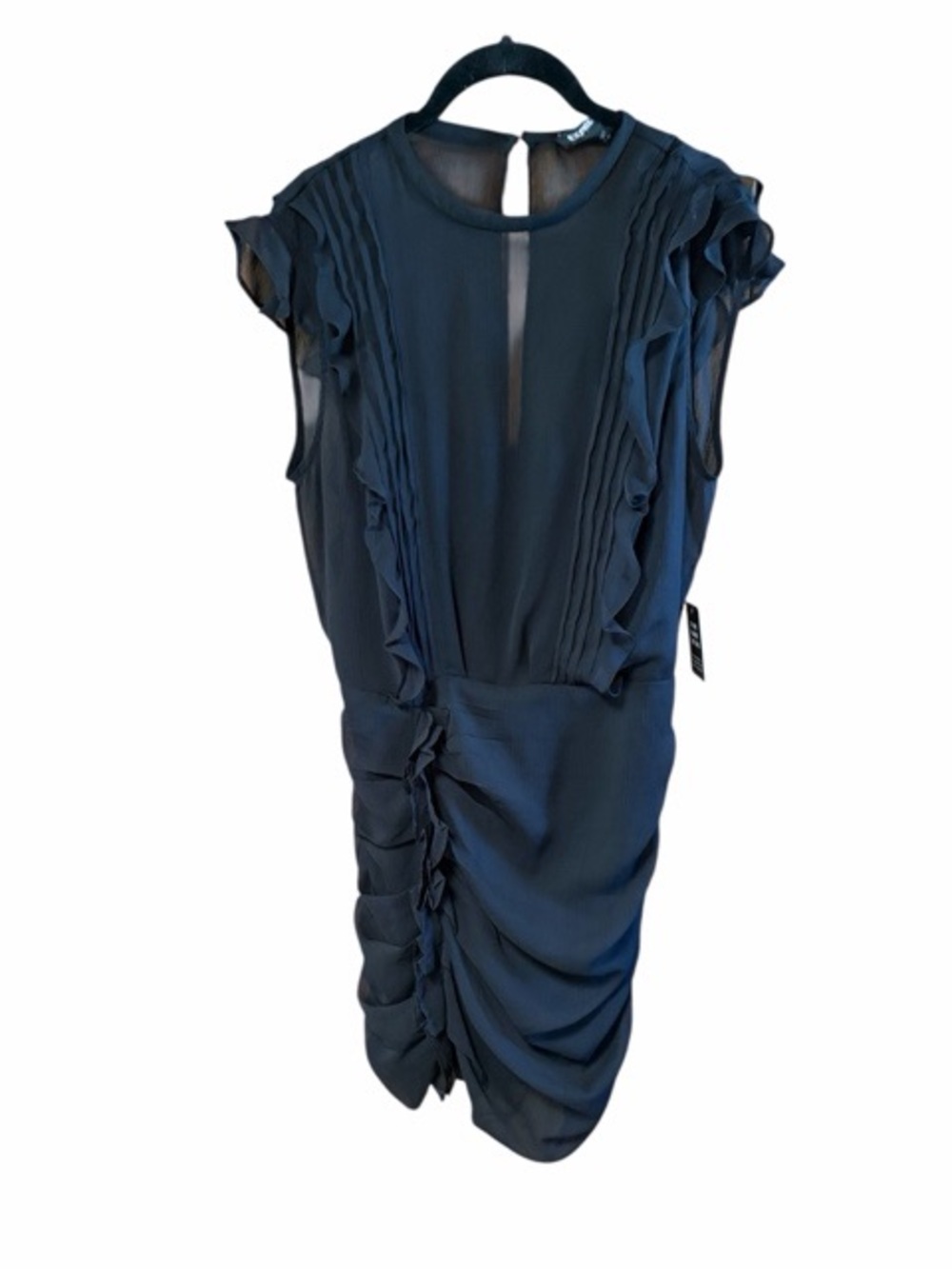 Express Ruffled Ruched Mini Dress NWT - Picture 2 of 7